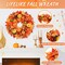 Fall Decorations - Fall Wreaths for Front Door, 20 Inch Fall Wreaths with Welcome Sign, Pumpkin Wreath Maple Leaves Berries Acorn Fall Wreath for Harvest Thanksgiving Indoor-Outdoor Decor